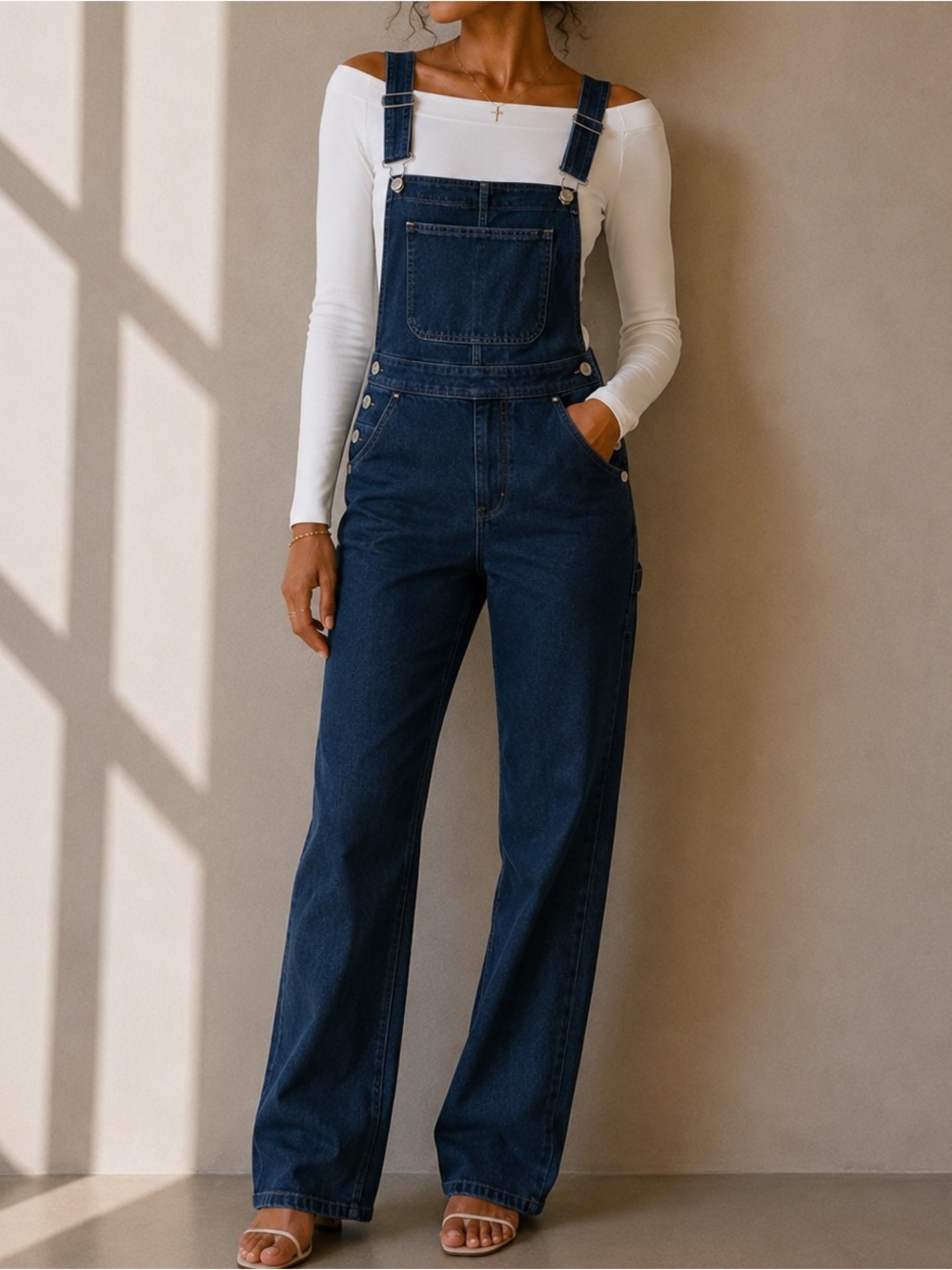 Silver Jeans Dark Blue Denim Women's Overalls
